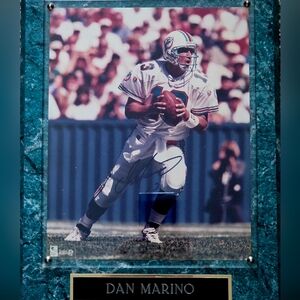 📢 Authenic 🏈 HOF QB Vintage Autographed Dan Marino #13 Miami Dolphins Plaque🎁